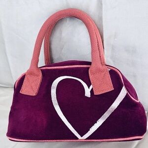 PINK Victoria's Secret Pink and Purple Satchel Bag with Structured Handles